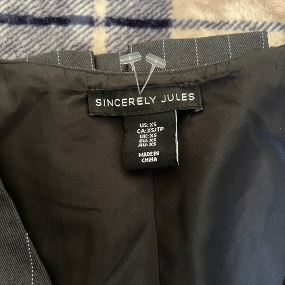 Sincerely Jules Black Pinstripe Vest Mini Dress - Picture 3 of 12